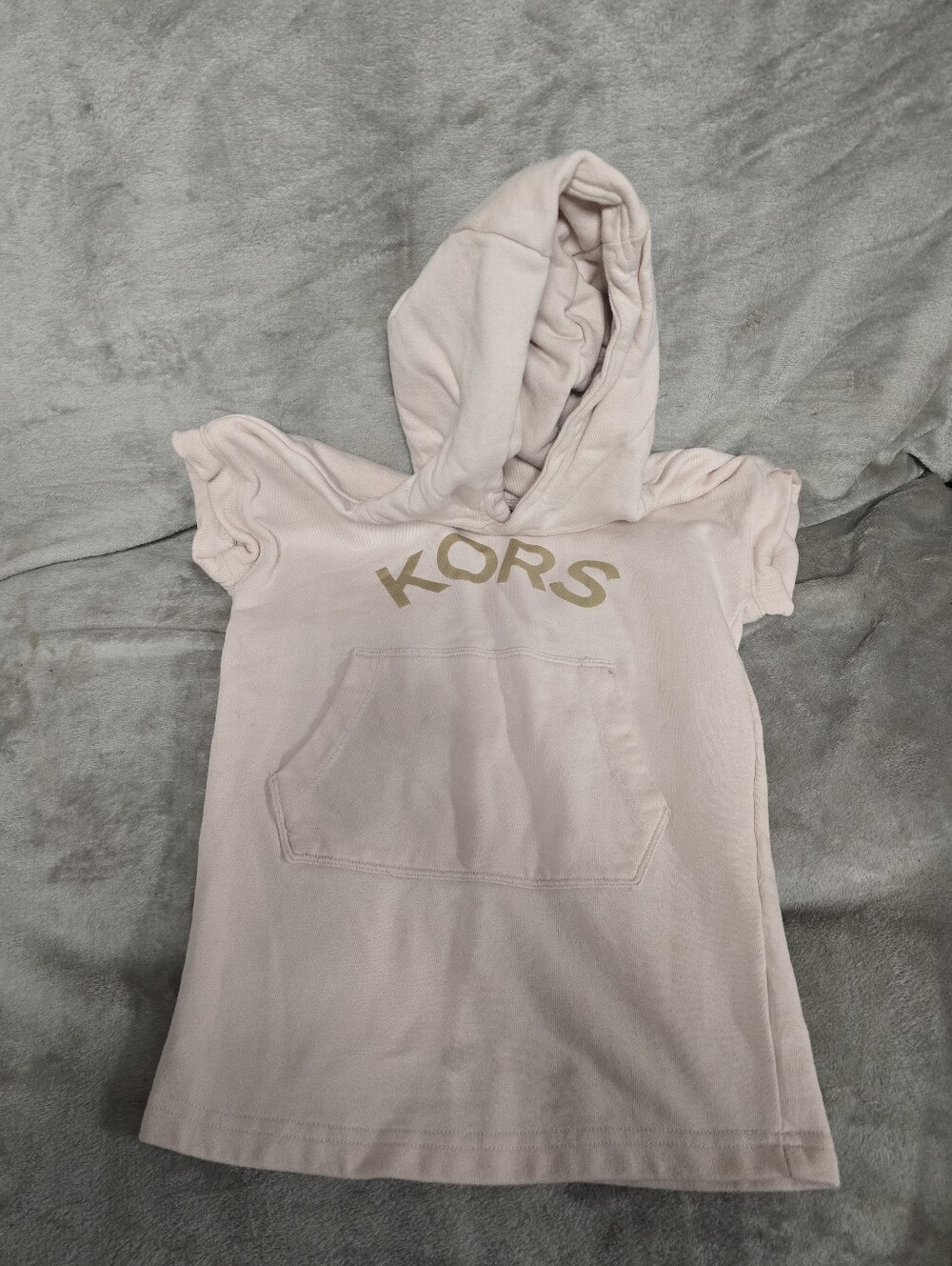 MICHAEL Michael Kors Light Pink Hooded Tee with Gold KORS Logo